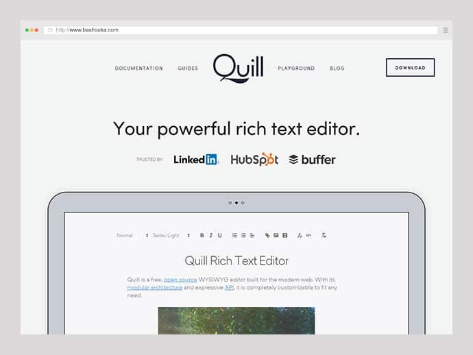 Quill Rich text editor